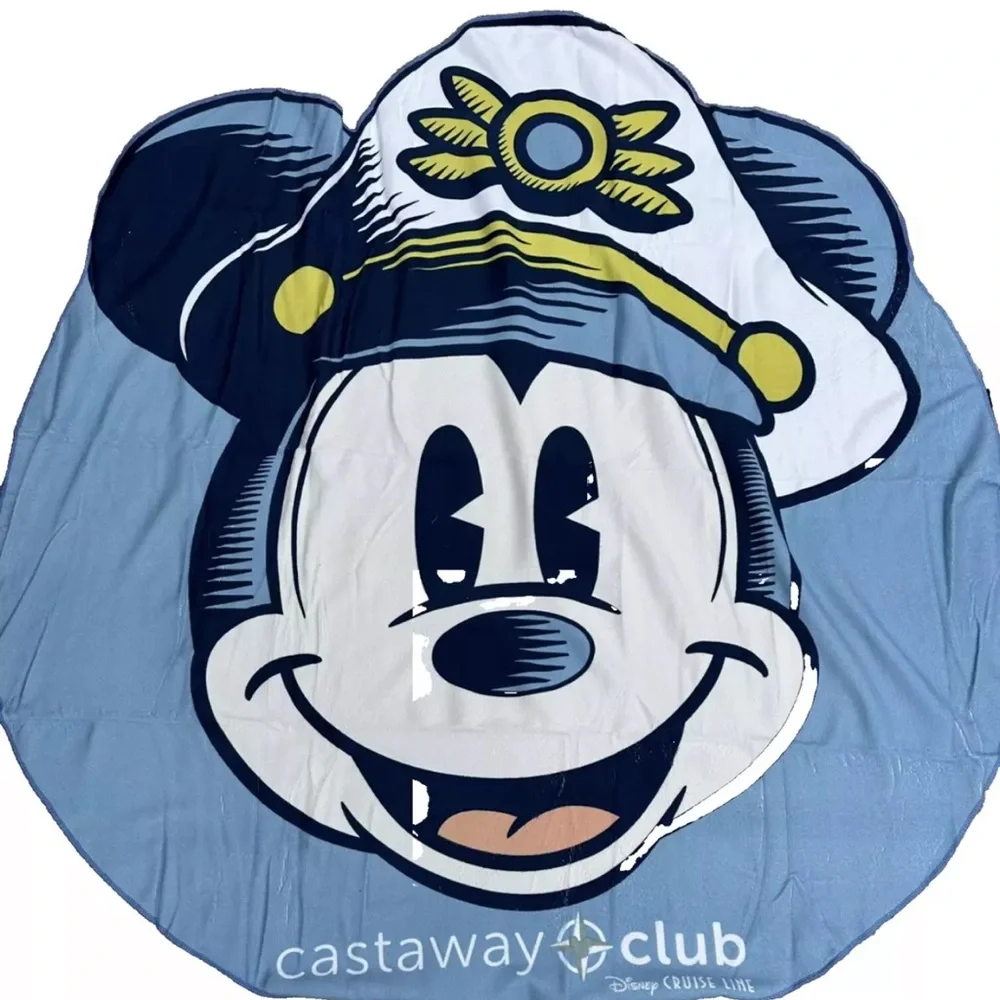 NEW Disney Cruise Line Castaway Club Captain Mickey Beach Towel